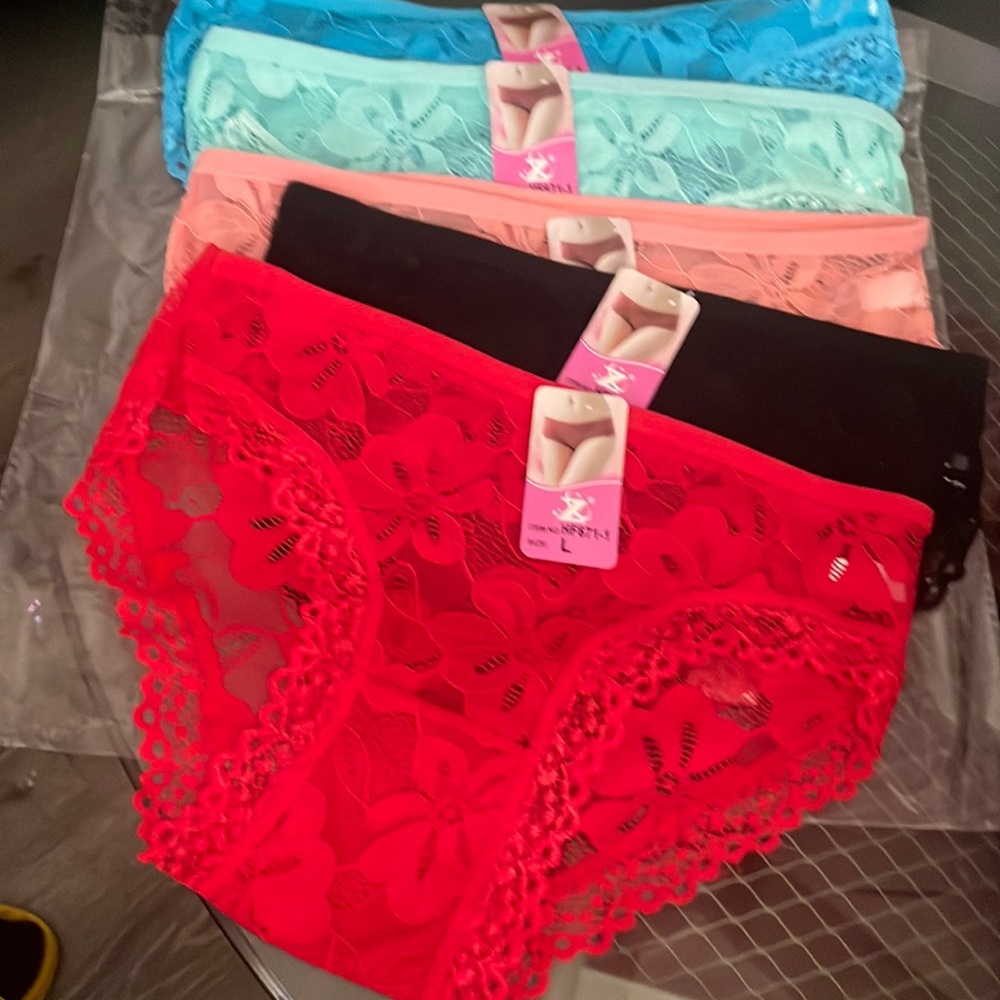 5 pair NWT GIRLS LACE Panties